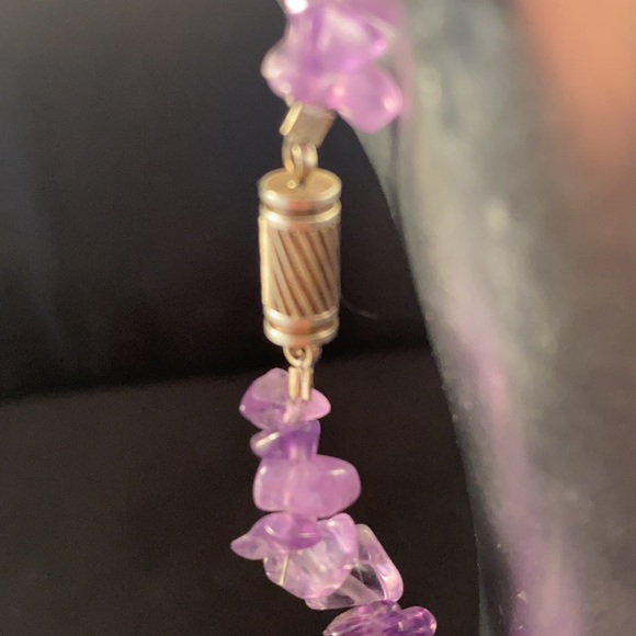 Amethyst bracelet with magnetic clasp - Picture 3 of 3